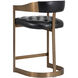 Beaumont 35.25 inch Antique Brass / Cantina Black Counter Stool